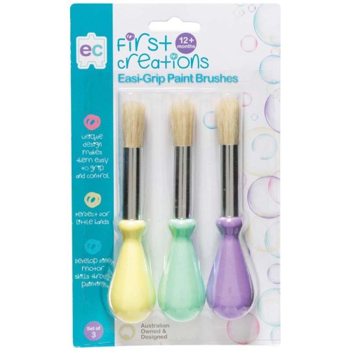 EC First Creations Easi-Grip Paint Brushes Set 3 EC First Creations Easi-Grip Paint Brushes Set 3