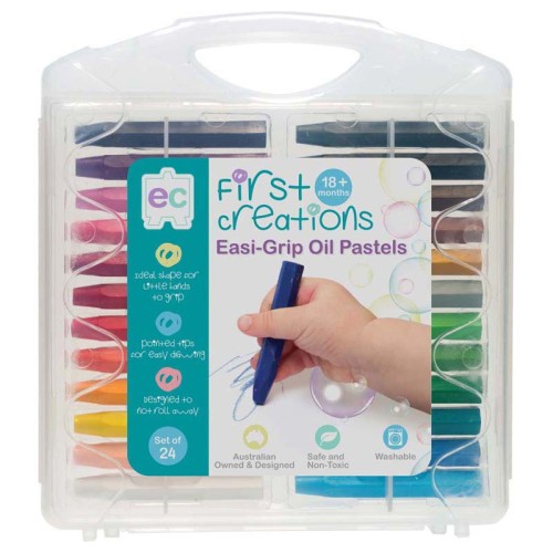 EC First Creations Easi-Grip Oil Pastels Set 24 EC First Creations Easi-Grip Oil Pastels Set 24