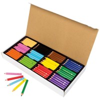 EC Jumbo Pencils Pack 120 Washable Assorted Colours With Sharpener