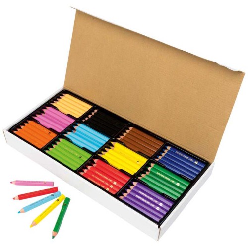 EC Jumbo Pencils Pack 120 Washable Assorted Colours With Sharpener EC Jumbo Pencils Pack 120 Washable Assorted Colours With Sharpener