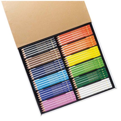 EC Triangular Pencils Pack 120 Washable Assorted Colours With Sharpener EC Triangular Pencils Pack 120 Washable Assorted Colours With Sharpener