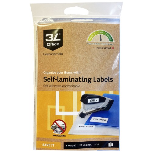 3L Self-Laminating Labels 20x60mm 5up 6 Sheets 3L Self-Laminating Labels 20x60mm 5up 6 Sheets