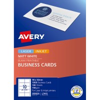 Avery Business Cards L7415-100 10up 100 Sheets Inkjet Laser
