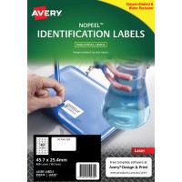 Avery No Peel Label L6145 White 40up 10 Sheets Laser 45.7x25.4mm Avery No Peel Label L6145 White 40up 10 Sheets Laser 45.7x25.4mm