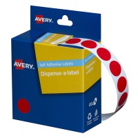 Avery Label Dispenser DMC14R Red Round 14mm 1050 Pack