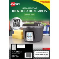Avery Ultra Resistant ID Label L7911 White Laser 45.7x21.2mm 48up 10 Sheets