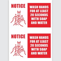 Avery Pre-Printed Self-Adhesive Sign Wash your Hands A4 2up 5 Sheets Avery Pre-Printed Self-Adhesive Sign Wash your Hands A4 2up 5 Sheets