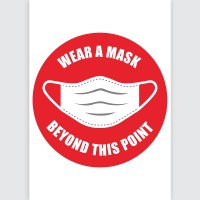 Avery Pre-Printed Self-Adhesive Sign Wear A Mask Round 20cm 5 Sheets Avery Pre-Printed Self-Adhesive Sign Wear A Mask Round 20cm 5 Sheets