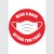Avery Pre-Printed Self-Adhesive Sign Wear A Mask Round 20cm 5 Sheets