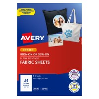Avery Printable Fabric Sheets A4 1up 5 Sheets L9415 Avery Printable Fabric Sheets A4 1up 5 Sheets L9415