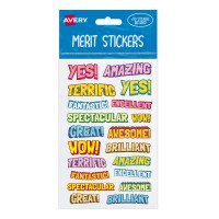 Avery Merit Stickers Comic 80 Pack Avery Merit Stickers Comic 80 Pack