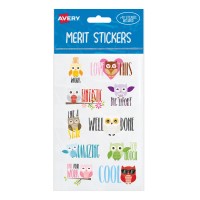 Avery Merit Stickers Owl 40 Pack Avery Merit Stickers Owl 40 Pack