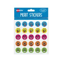 Avery Merit Stickers Smiley Faces Round 22mm 300 Pack Avery Merit Stickers Smiley Faces Round 22mm 300 Pack