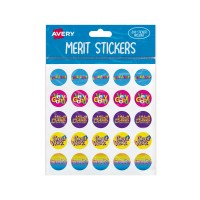 Avery Merit Stickers Assorted Captions 2 Round 22mm 300 Pack Avery Merit Stickers Assorted Captions 2 Round 22mm 300 Pack