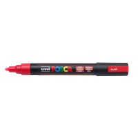 Uni Posca Marker 1.8-2.5mm Med Bullet Fluoro Red PC-5M