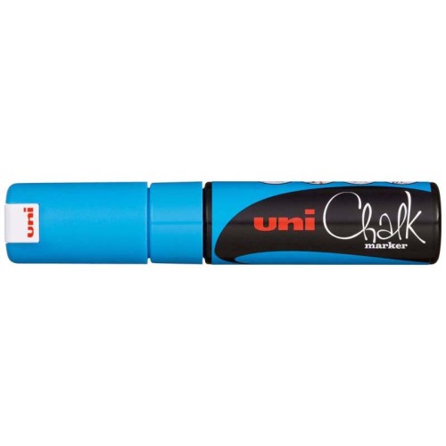 Uni Chalk Marker 8.0mm Chisel Tip Light Blue PWE-8K Uni Chalk Marker 8.0mm Chisel Tip Light Blue PWE-8K