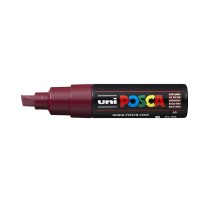 Uni Posca Marker 8.0mm Bold Chisel Red Wine PC-8K