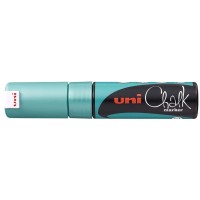 Uni Chalk Marker 8.0mm Chisel Tip Metallic Green PWE-8K