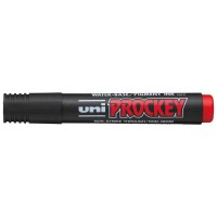 Uni Prockey Marker 5.7mm Chisel Tip Red PM-126