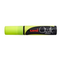 Uni Chalk Marker 15.0mm Chisel Tip Fluoro Yellow PWE-17K