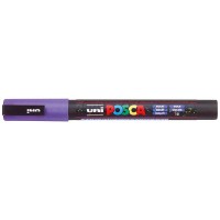 Uni Posca Marker 0.9-1.3mm Fine Glitter Violet PC-3M