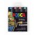 Uni Posca Marker 8.0mm Bold Chisel 4 Pack Metallic PC-8K