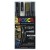 Uni Posca Marker 0.9-1.3mm Fine 4 Pack Black White Gold Silver PC-3M