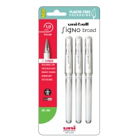 Uni Signo Broad 1.0mm White Hangsell 3pk