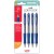 Uni Laknock 0.7mm Fine Retractable Blue Hangsell Pk4