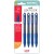 Uni Laknock 1.0mm Medium Retractable Blue Hangsell Pk4
