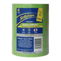 Sellotape Washi Premium+ Strong Green 24mm x 50m 6 PACK