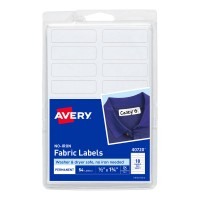 Avery No Iron Fabric Labels - A6 45x13mm 18up 54 Pack Avery No Iron Fabric Labels - A6 45x13mm 18up 54 Pack