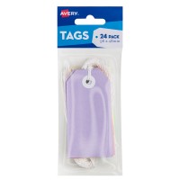 Avery Pastel Multi-Colour Tags w/ String 96x48mm 24 pack Avery Pastel Multi-Colour Tags w/ String 96x48mm 24 pack
