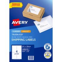 Avery Label L7169 Internet Shipping Label 99.1x139mm 4up 10 Sheets