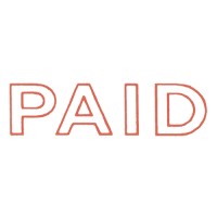 Dixon Stamp 016 Paid Red Pre Inked