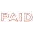 Dixon Stamp 016 Paid Red Pre Inked