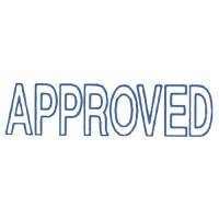 Dixon Stamp 015 Approved Blue Pre Inked