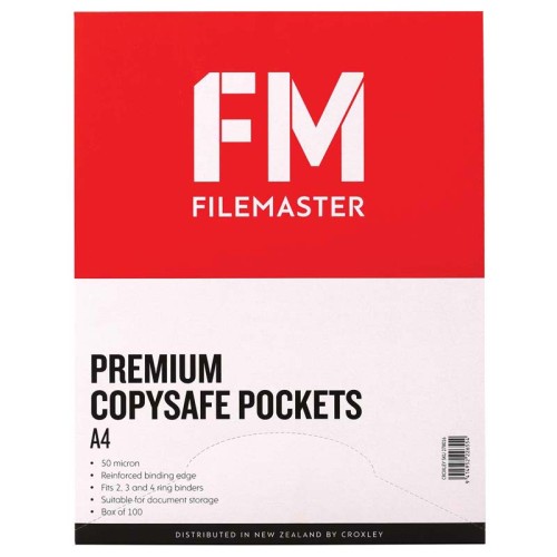 FM Pocket Copysafe A4 Premium Glass Clear 50um Box 100 FM Pocket Copysafe A4 Premium Glass Clear 50um Box 100