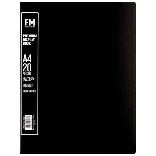 FM A4 Premium Display Book 20 Pocket Black FM A4 Premium Display Book 20 Pocket Black