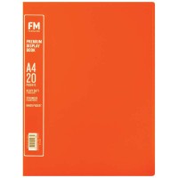 FM A4 Premium Display Book 20 Pocket Burnt Orange
