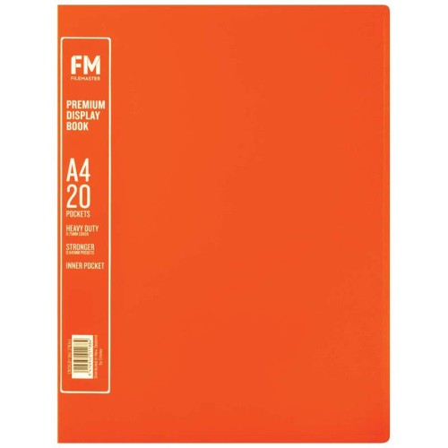 FM A4 Premium Display Book 20 Pocket Burnt Orange FM A4 Premium Display Book 20 Pocket Burnt Orange