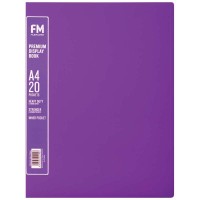 FM A4 Premium Display Book 20 Pocket Passion Purple