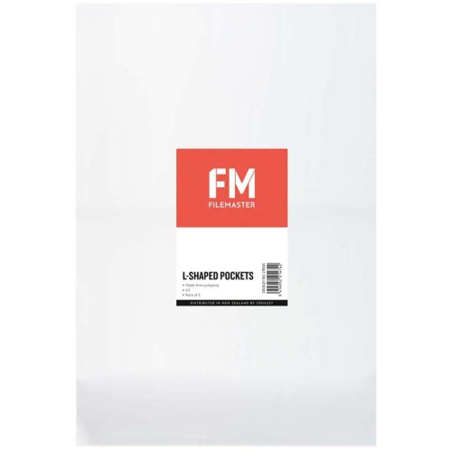 FM Pocket L Shape A3 Clear 5 Pack FM Pocket L Shape A3 Clear 5 Pack