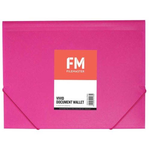 FM Document Wallet Vivid Shocking Pink A4 FM Document Wallet Vivid Shocking Pink A4