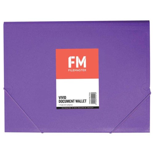 FM Document Wallet Vivid Purple Passion A4 FM Document Wallet Vivid Purple Passion A4