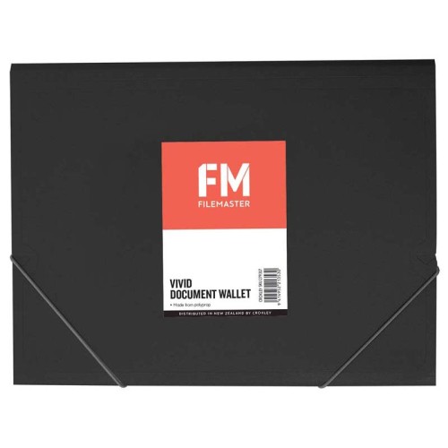 FM Document Wallet Vivid Cat Black A4 FM Document Wallet Vivid Cat Black A4