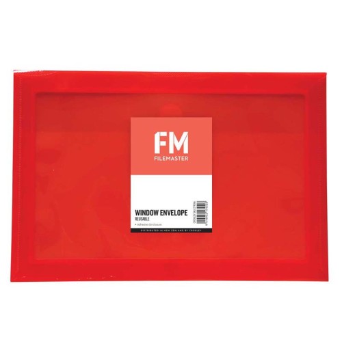 FM Envelope Reusable Red Window Polyprop FM Envelope Reusable Red Window Polyprop