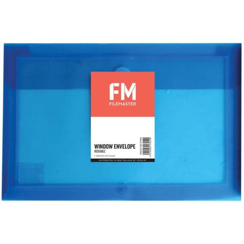 FM Envelope Reusable Blue Window Polyprop FM Envelope Reusable Blue Window Polyprop