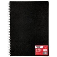 Warwick Diary Visual A3 100gsm 50lf Spiral Bound Black Warwick Diary Visual A3 100gsm 50lf Spiral Bound Black