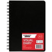 Warwick Diary Visual A5 100gsm 50lf Spiral Bound Black Warwick Diary Visual A5 100gsm 50lf Spiral Bound Black
